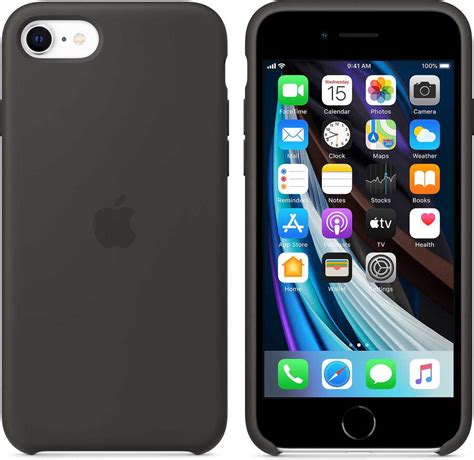 Apple Coque En Silicone Pour IPhone SE 2020 Noir MXYH2ZM A