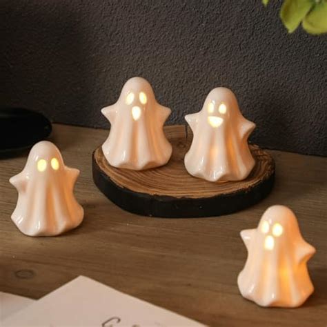 Amazon Pcs Ceramic Ghost Halloween Decoration Cute Ghost