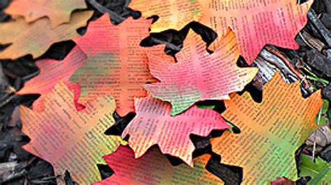 DIY Autumn Paper Leaves How To Make Paper Leaves YouTube