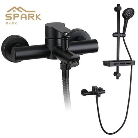 Bulk Buy China Wholesale Black Shower Faucet Stainless Steel Water Tap Cold And Hot Bath