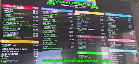 Voyagers Latest Menu - coffeeshopmenus.org