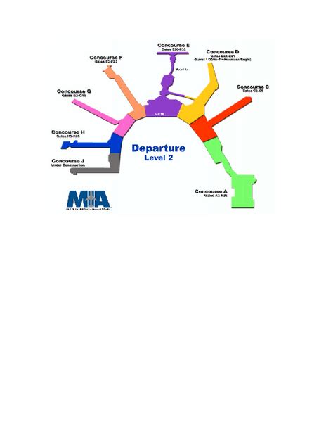 Miami International Airport Terminal Map - 4200 NW 21 Street Miami Florida 33122 • mappery