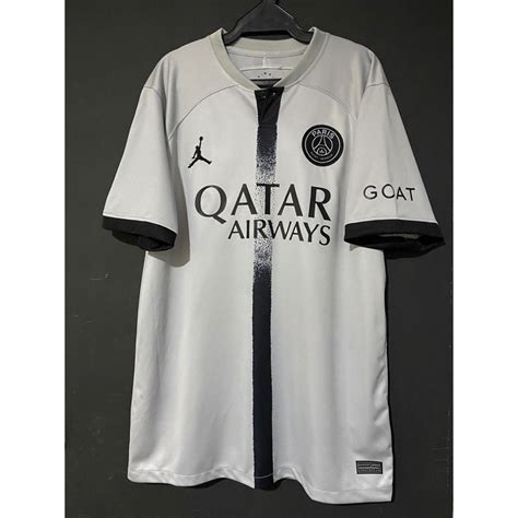 Camisa De Time Masculina Psg Cinza Camiseta De Time Tailandesa