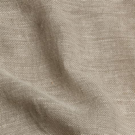 Linen Herringbone Oatmeal Fabric Sanctuaryliving