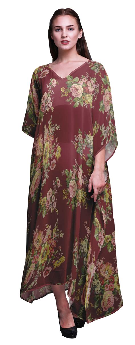 Bimba Floral Beach Kaftan Bikini Cover Up Women S Maxi Dress Long Caftan X X Walmart