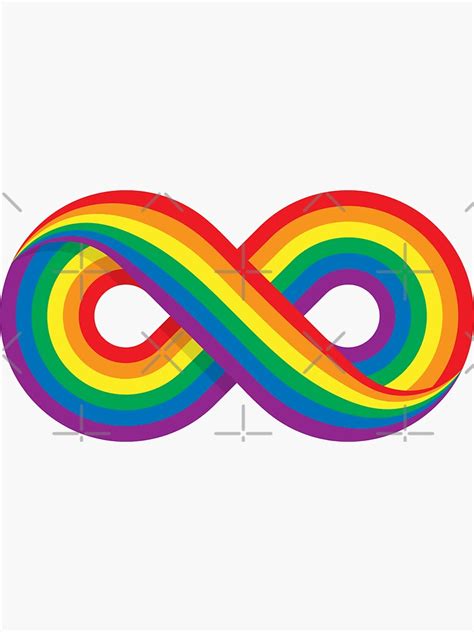 Gay Pride Rainbow Infinity Symbol LGBT Sticker For Sale By BunnyPrinceDegn Redbubble