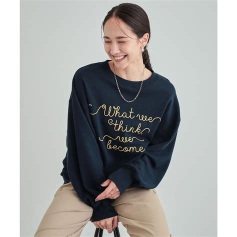 キューティーブロンド Cutie Blonde プリントアソート 切替ドルマンスウェット ネイビー ファッション通販 MAGASEEK マガシーク