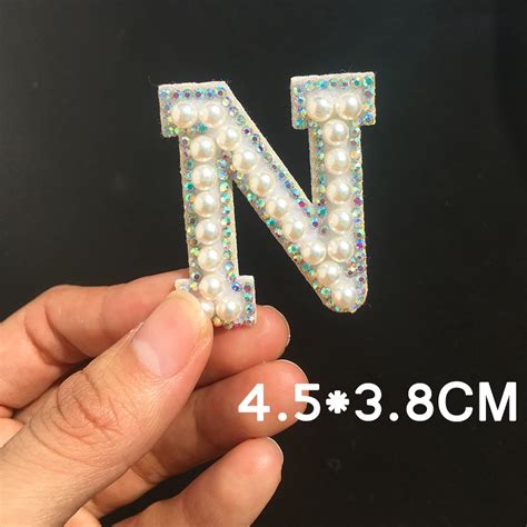 Новинка! A-Z жемчужные стразы, английские буквы, нашивки, аппликация ...