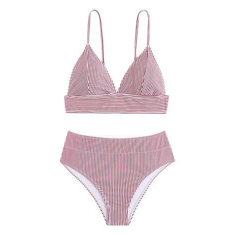 Rutayy Swimwear Women Split Swimsuit Bikini Sexy Striped Suit Swimsuit Pool Swim Wear Walmart