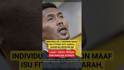 Sorang Lagi PEMFITN4H SHUIB Tampil Mohon Maaf Ajak BERJUMPA Tapi Ini