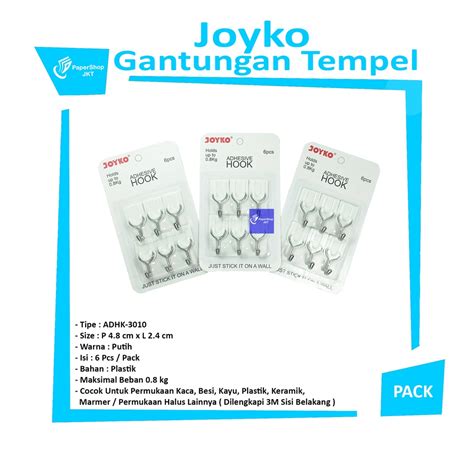 Jual Joyko Adhesive Hook Gantungan Tempel Dinding Adhk Pack