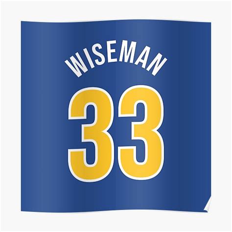 James Wiseman 33 Classic Jersey 22 23 Season Poster For Sale By