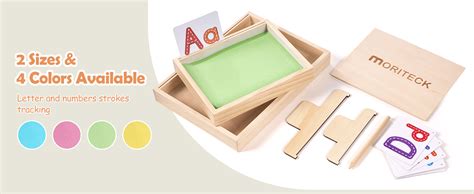 amazoncom moriteck montessori sand tray  kidswriting play sand