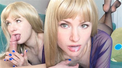 Sexy Blonde Gives Juicy Blowjob To Big Cock Till Oral Creampie Xhamster