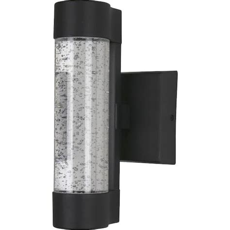 Sunlite 12 In Black Selectable CCT Outdoor Hardwired Cylinder Sconce