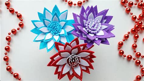 Flowers from Foamiran 🌺 Цветы из фоамирана своими руками 💕 - YouTube