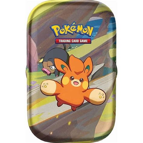 Pokemon Paldea Friends Mini Tin Pawmi And Lechonk 2 Packs 1 Sticker