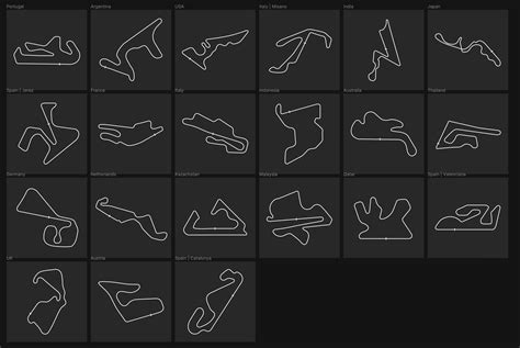 Motogp 2023 Race Tracks Vector Racetracks SVG Bundle Grandprix