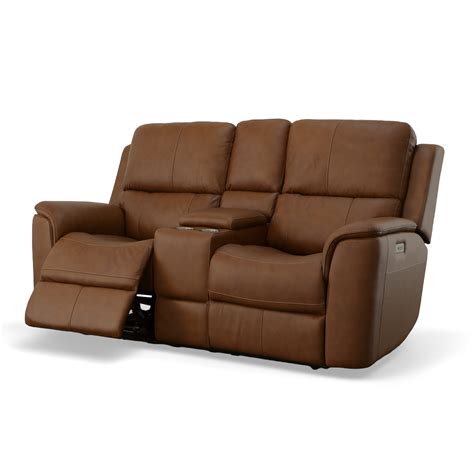 Henry Leather Power Reclining Console Loveseat – Talsma Furniture ...