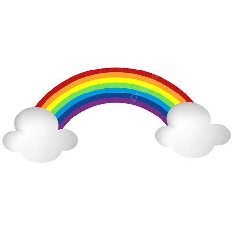 Arcoiris Con Nubes Clipart