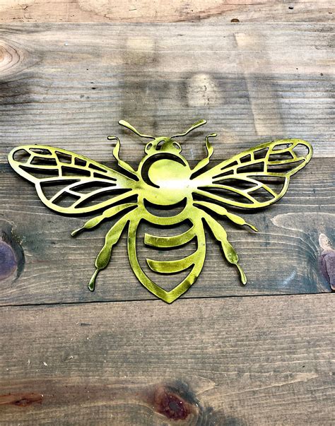12 Inch Gold Metal Honey Bee Art Steel Bee Decor For Interiorexterior Use