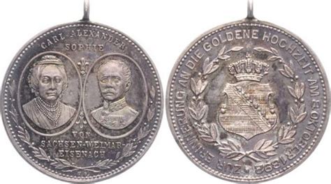 Sachsen Weimar Eisenach Silbermedaille Carl Alexander