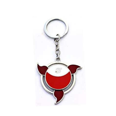 buy narutoo uchiha clan logo rotating metal keychain gaara