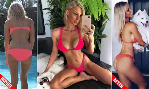 Bikini Model Shares A Snap Of Her Body Before And After Giving Birth Daily Mail Online