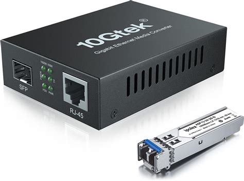 Amazon Single Mode ST Gigabit Fiber Media Converter Built In