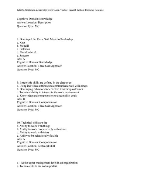 SOLUTION: Test bank chapter 3 skills approach - Studypool