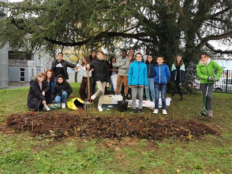 Plantation de bulbes par les 5DD Collège Les Gondoliers