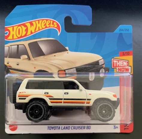 Hot Wheels Toyota Land Cruiser 80 Creme With Black Interior Short Card Hard To Find Collector
