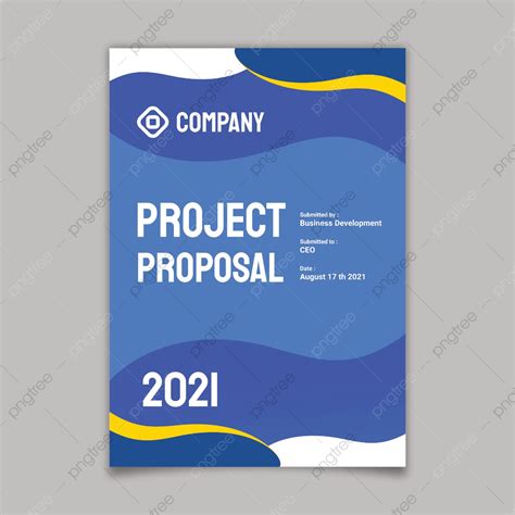 Templat Sampul Proposal Proyek Biru Modern Profesional Templat Untuk