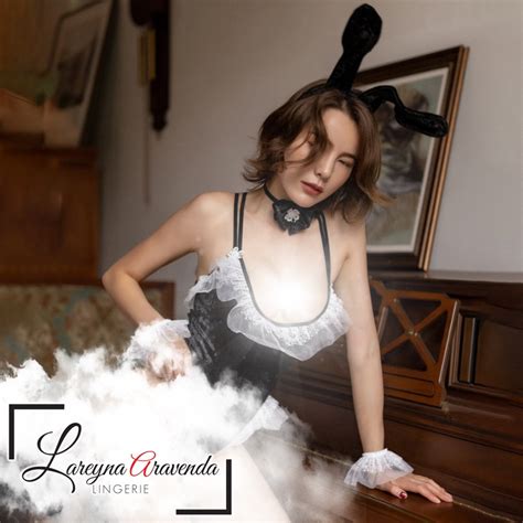 Jual Set Lingerie Bando Ekor Seksi Model Kostum Bunny Beludru