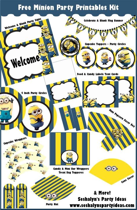 Free Minion Party Printables Party Kit Minion Party Minion