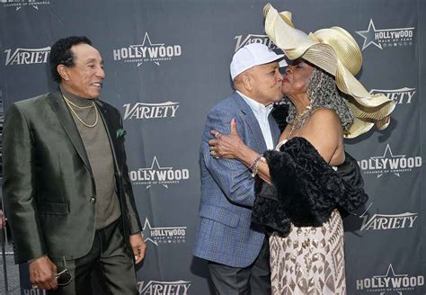 Smokey Robinson Berry Gordy And Martha Reeves At The Star Ceremony