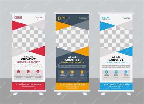 Бизнес-рулонный стенд для презентации x дизайн шаблона баннера ...