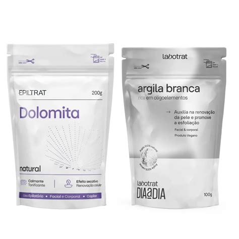 Dolomita Ou Argila Branca - KIT DOLOMITA E ARGILA BRANCA CORPO ROSTO NUTRE LABOTRAT 1194313 | Drogasil
