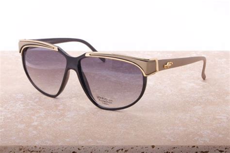 Jaques Fath Cool Vintage Sunglasses Soft Feel Grey Material Black And