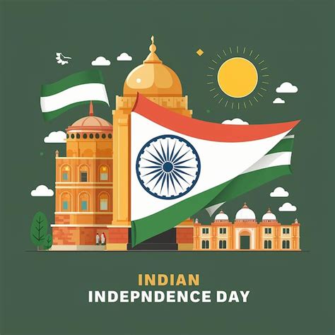 Premium Vector Vector Illustration Of Indian Independence Day In Flat