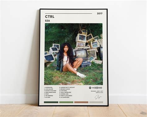 Sza Ctrl Album Cover Poster Sza Ctrl Poster Print Digital Etsy