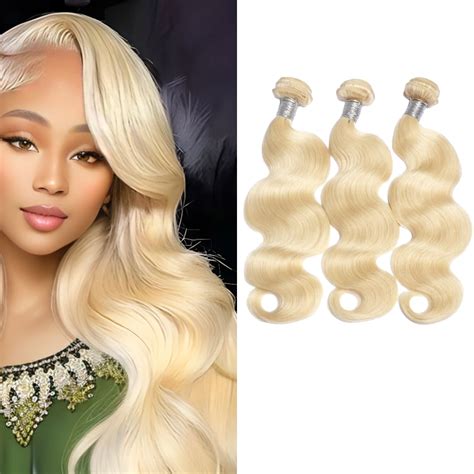Pcs Gorgeous Blonde Body Wave Bundles Virgin Human Hair Weave Extensions