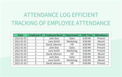 Efficient Tracking Of Employee Attendance Excel Template And Google ...
