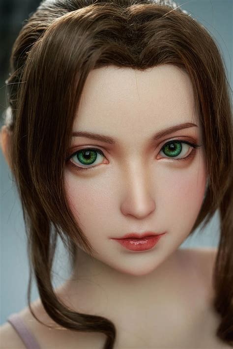 Aerith Flat Chest Anime Swimsuit Sex Doll With Silicone Head PetiteSexDoll