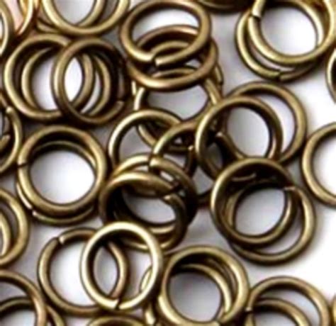 Jump Rings 50 Bronze Jump Rings 6mm Iron Saw Cut Ring Connectors