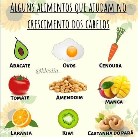 Alimentos Para Cabelo - alimentos para o cabelocrescer | Crescimento do cabelo, Crescimento ...