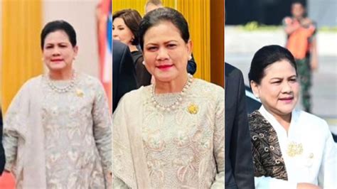 Penampilan Ibu Iriana Saat Dampingi Jokowi Ke China Kenakan Wasta