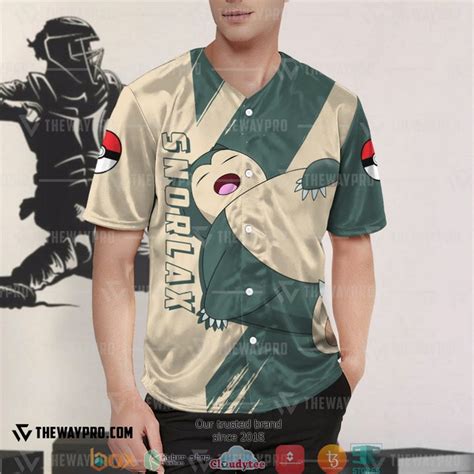 Pokemon Snorlax Baseball Jersey Hot Sale