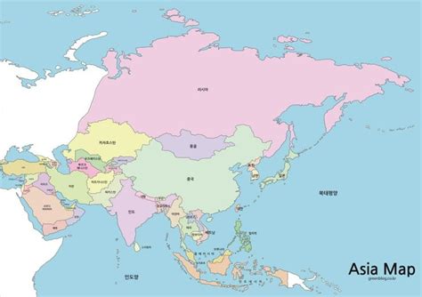 아시아 지도 3가지 종류 무료 다운로드 | 대륙 지도, 지도, 세계지도
