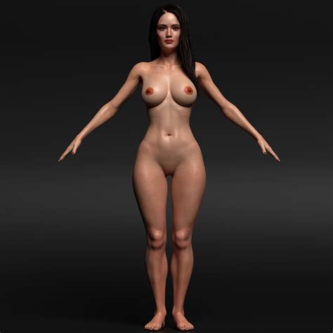 3D Model Sexy Realistic Detailed Girl Nude Sky VR AR Low Poly CGTrader